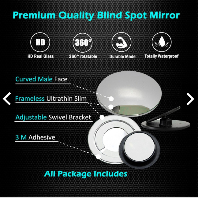 Full View Blind Spot Rearview Mirors (2pcs)