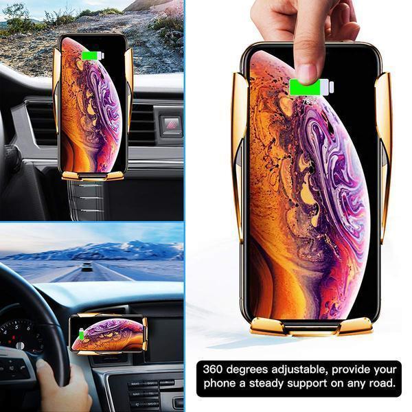 （BUY 1, GET 2 ）Wireless Automatic Sensor Car Phone Holder and Charger