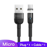 DarkNight™ Magnetic Glow LED Charging Cables - Type C, iPhone, Micro USB