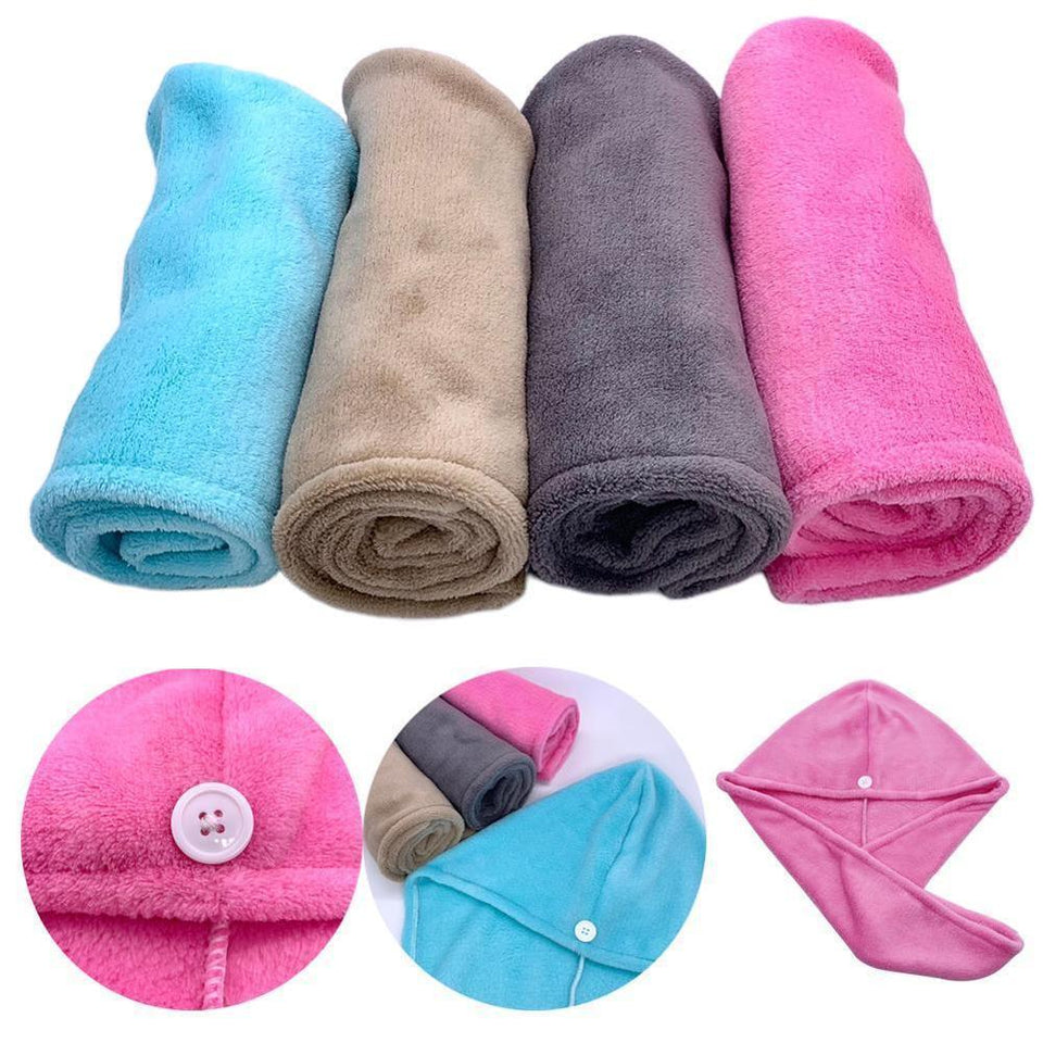 Magic Microfiber Hair Fast Drying Dryer Towel 25cmx65cm Bath Wrap Hat Quick Cap Turban Dry