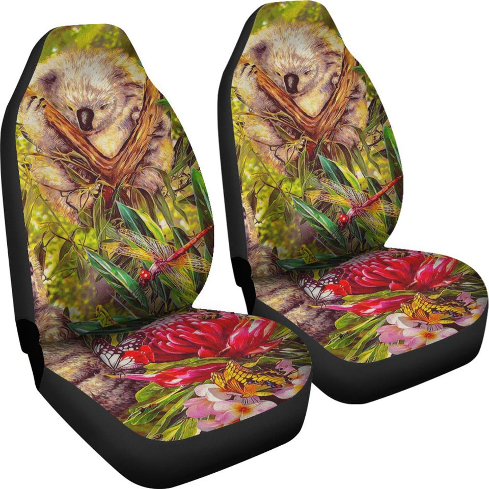 1stAustralia Koala Car Seat Covers - 3D Koala with Waratah Flower Seat Cover - Universal Fit - BN15