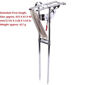 Automatic Double Spring Angle Fishing Pole Tackle Bracket Anti-Rust Steel Fishing Bracket Rod Holder Fish Tackle Pesca Accessory