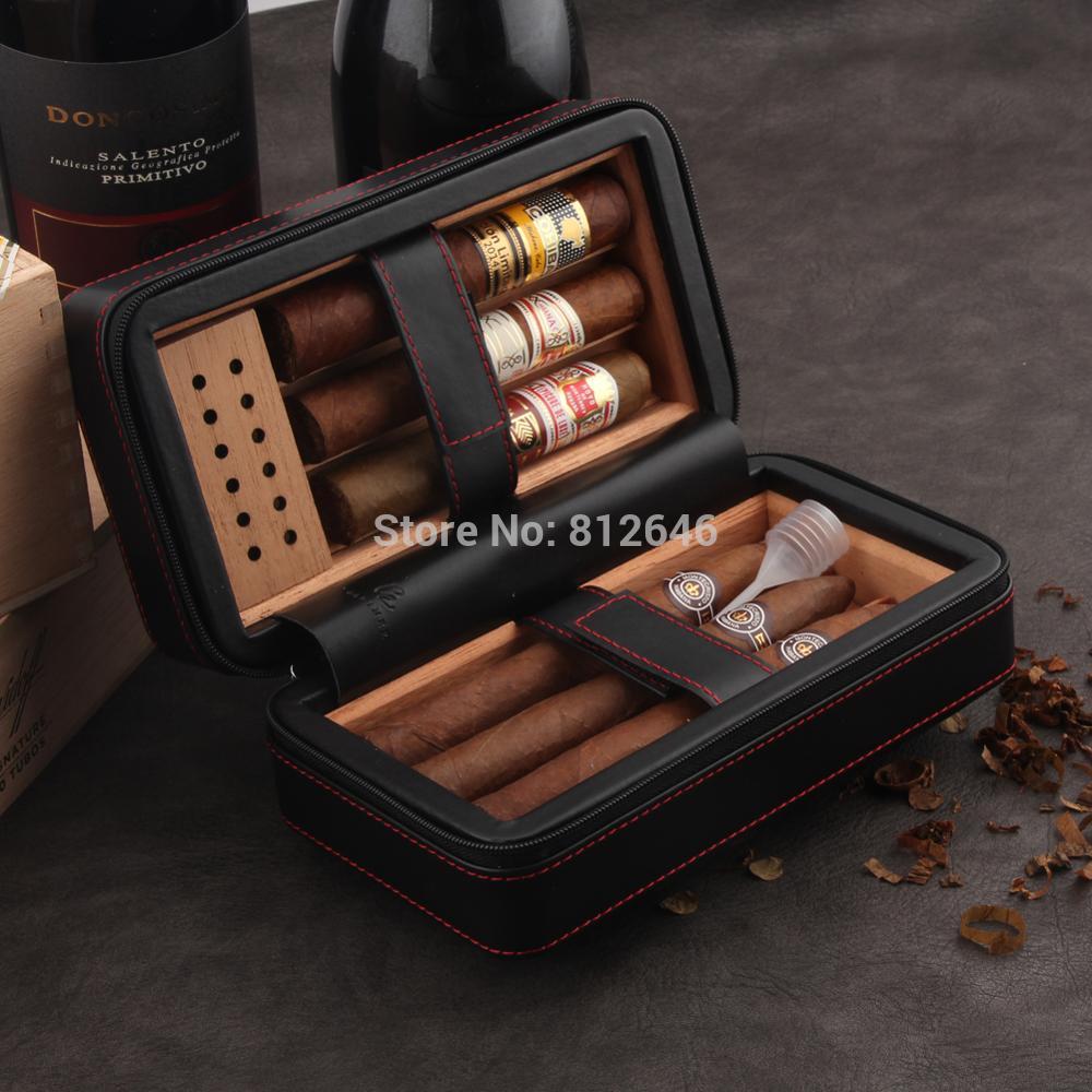 Travel Cigar Box Leather Case