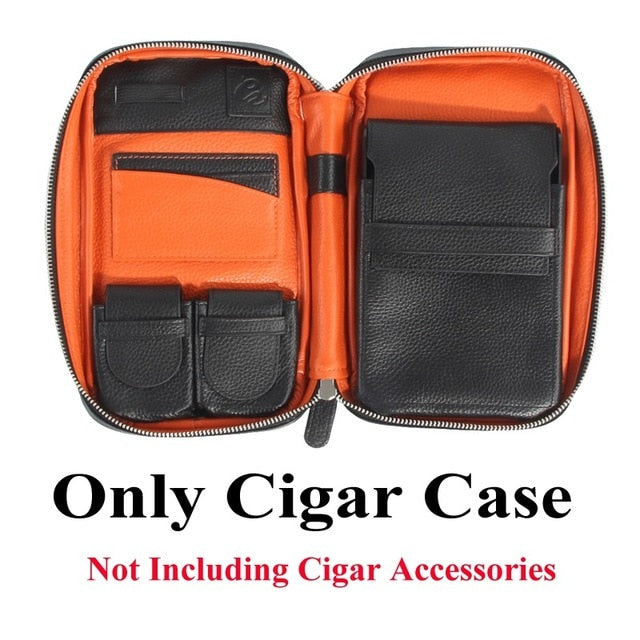 Genuine Leather Travel Cigar Case