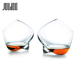 Wide Belly Whiskey Wine Crystal Glasses