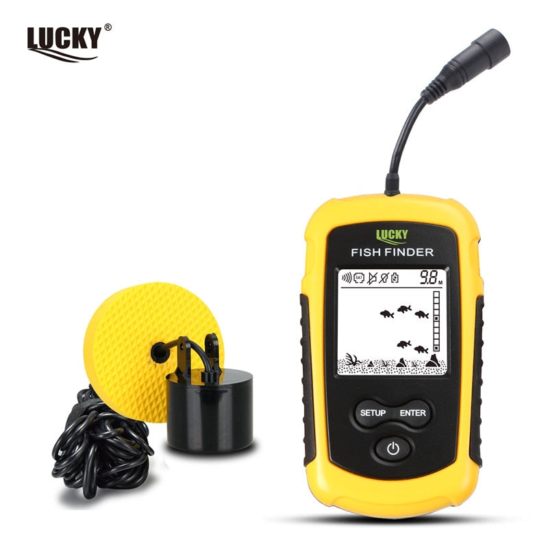 LUCKY FF1108-1 Portable Fish Finder ice fishing Sonar Sounder Alarm Transducer Fishfinder 0.7-100m fishing echo sounder