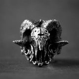 Vintage Satanic Demon Skull Ring