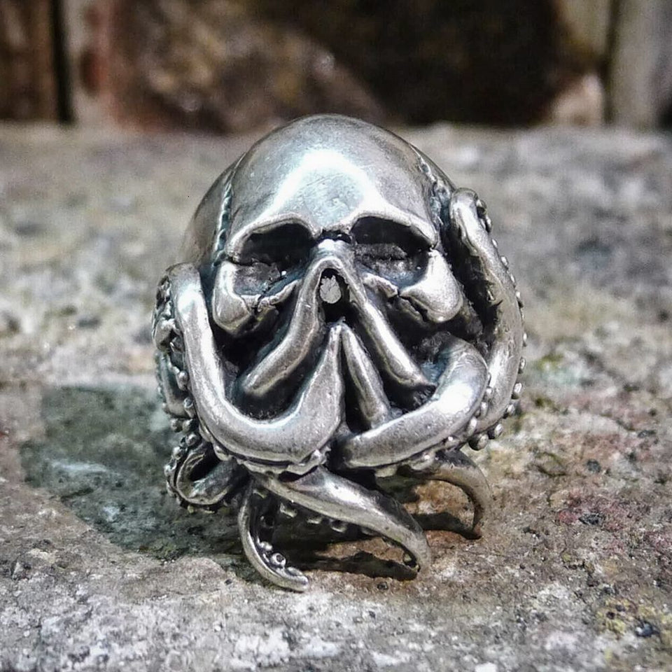 Men's Kraken Octopus Skull Ring