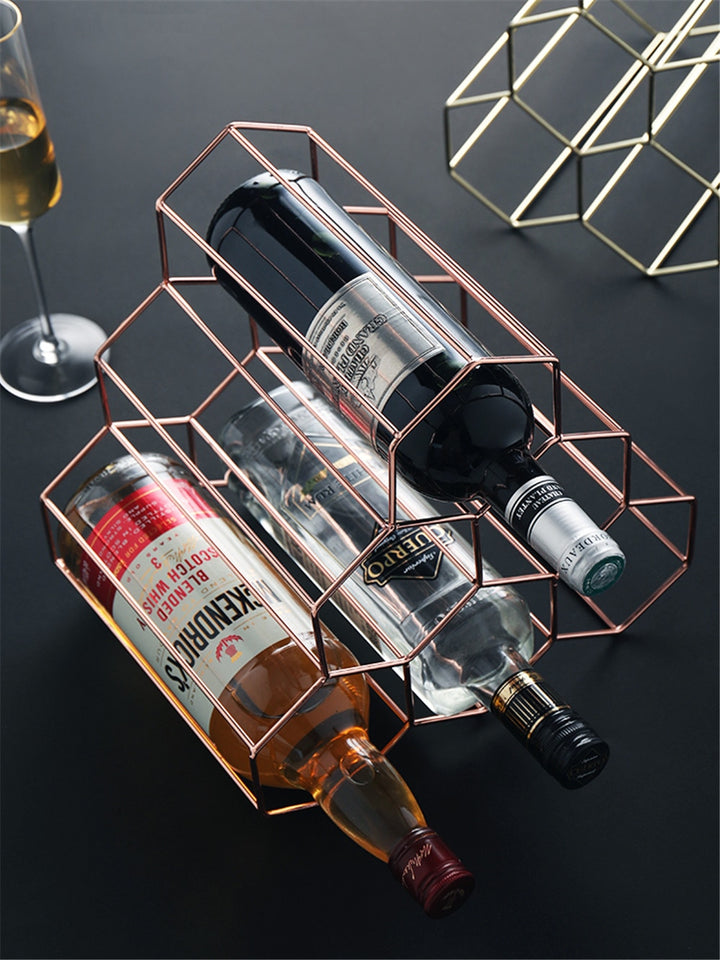 Geometric Wine Display