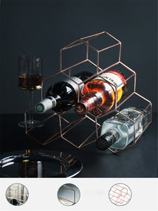 Geometric Wine Display