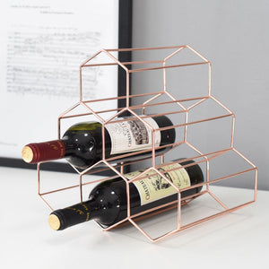 Geometric Wine Display