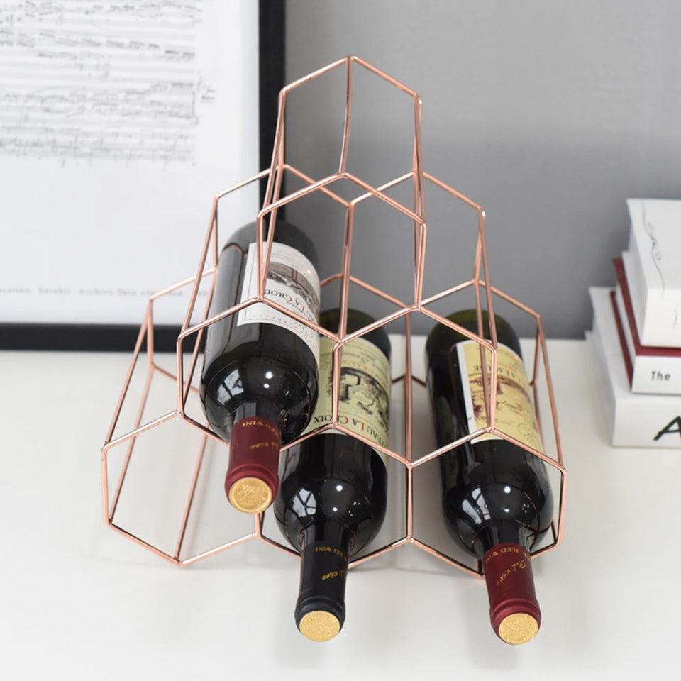 Geometric Wine Display