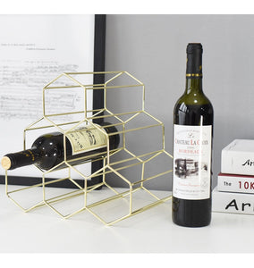 Geometric Wine Display