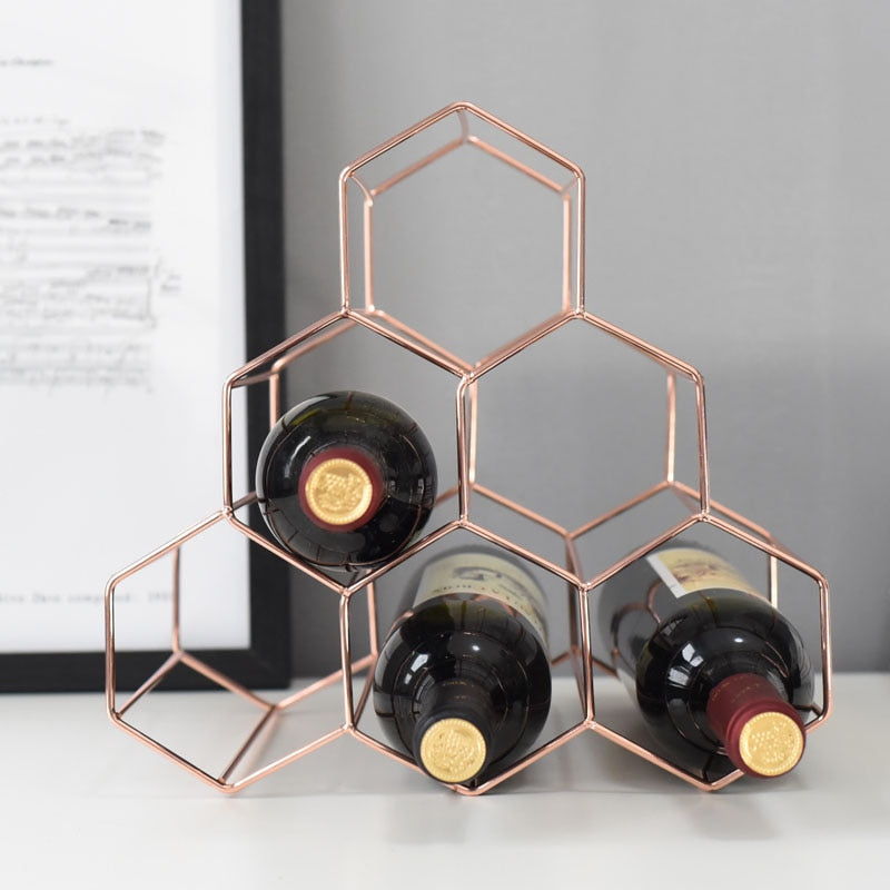 Geometric Wine Display