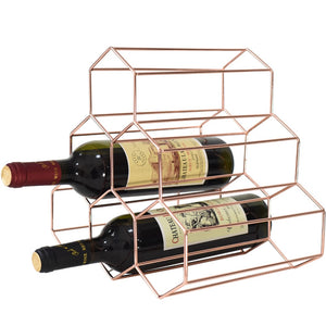 Geometric Wine Display