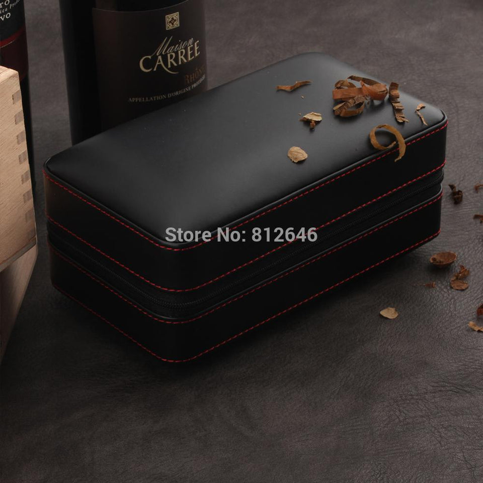 Travel Cigar Box Leather Case