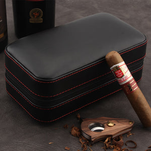 Travel Cigar Box Leather Case