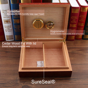 Wood Travel Cigar Box Portable Case