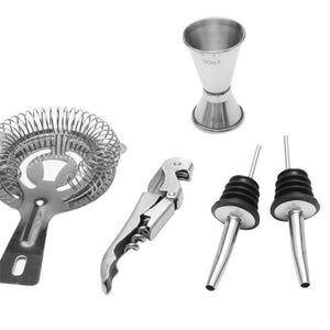 12pcs/set Stainless Steel Cocktail Hand Shaker Tool Kit with Holder