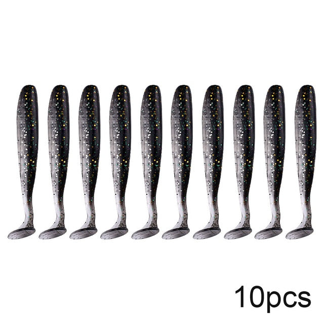 10pcs Soft Lures Silicone Bait 7cm 2g