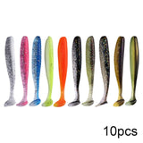 10pcs Soft Lures Silicone Bait 7cm 2g