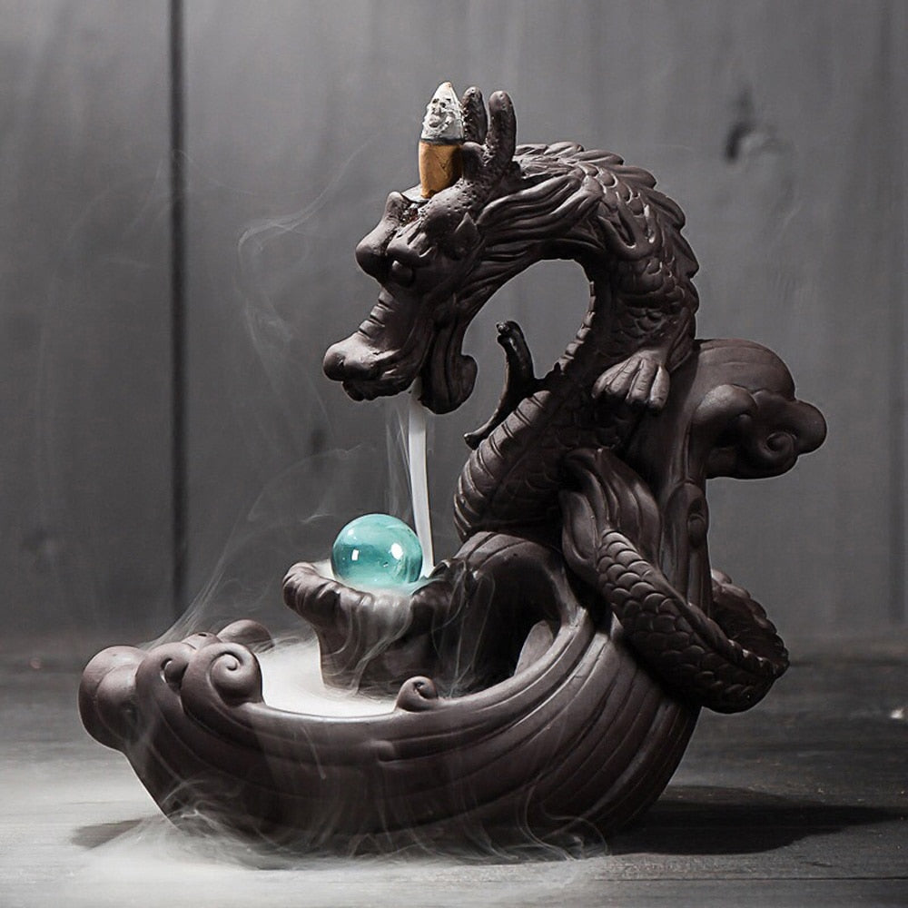 Ceramic Backflow Dragon Smoke Waterfall