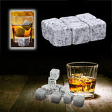 6pcs 100% Natural Whiskey Champagne Stones Sipping Ice Cube