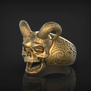 Classic Retro Satan Devil Skull Ring