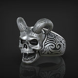 Classic Retro Satan Devil Skull Ring