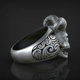 Classic Retro Satan Devil Skull Ring