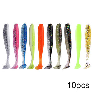 10pcs Soft Lures Silicone Bait 7cm 2g