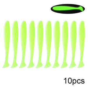 10pcs Soft Lures Silicone Bait 7cm 2g