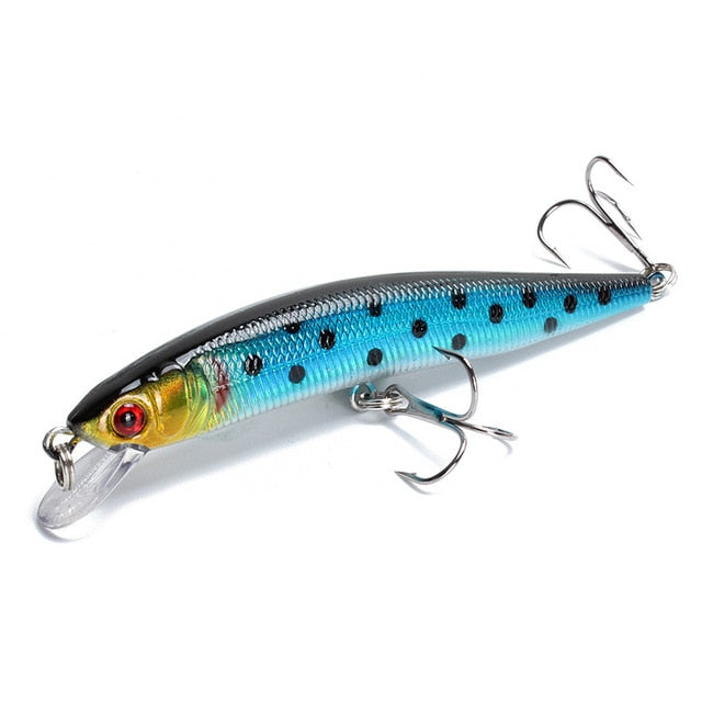 Fishing Lure 3D Eyes Floating Minnow  Laser Wobblers