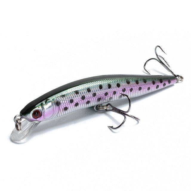 Fishing Lure 3D Eyes Floating Minnow  Laser Wobblers