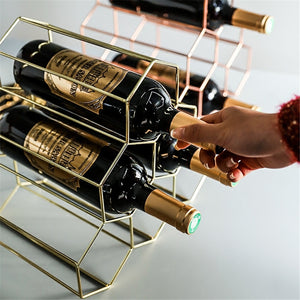 Geometric Wine Display