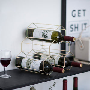 Geometric Wine Display