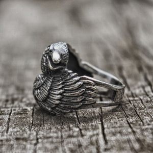 Norse Style Surround Two Crows Rings