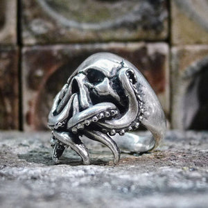 Men's Kraken Octopus Skull Ring