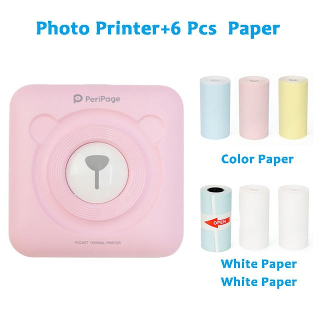 Portable Pocket Photo Printer Wireless Bluetooth