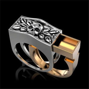 New Gold Silver Vintage Skull Male Ring