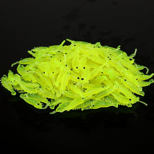 New Design 100pcs Soft Silicone  Shrimp Fishing Lures 2.7cm