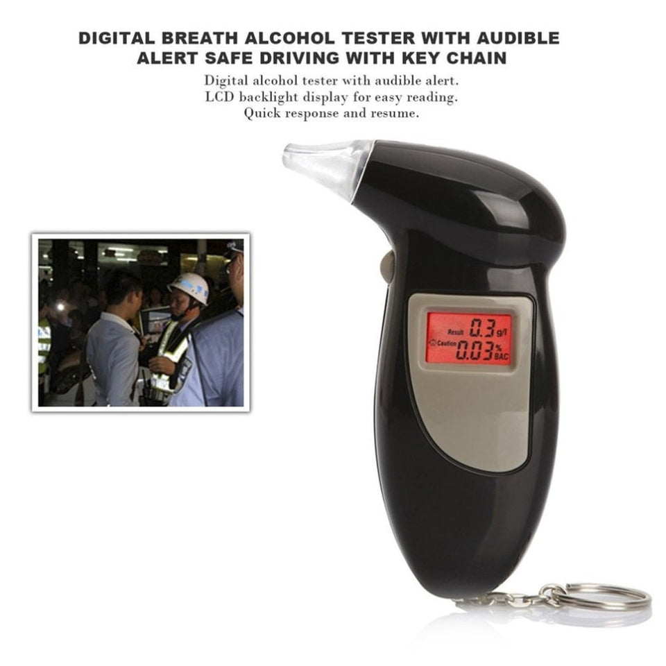 1PCS Handheld Backlight Digital Alcohol Breath Tester