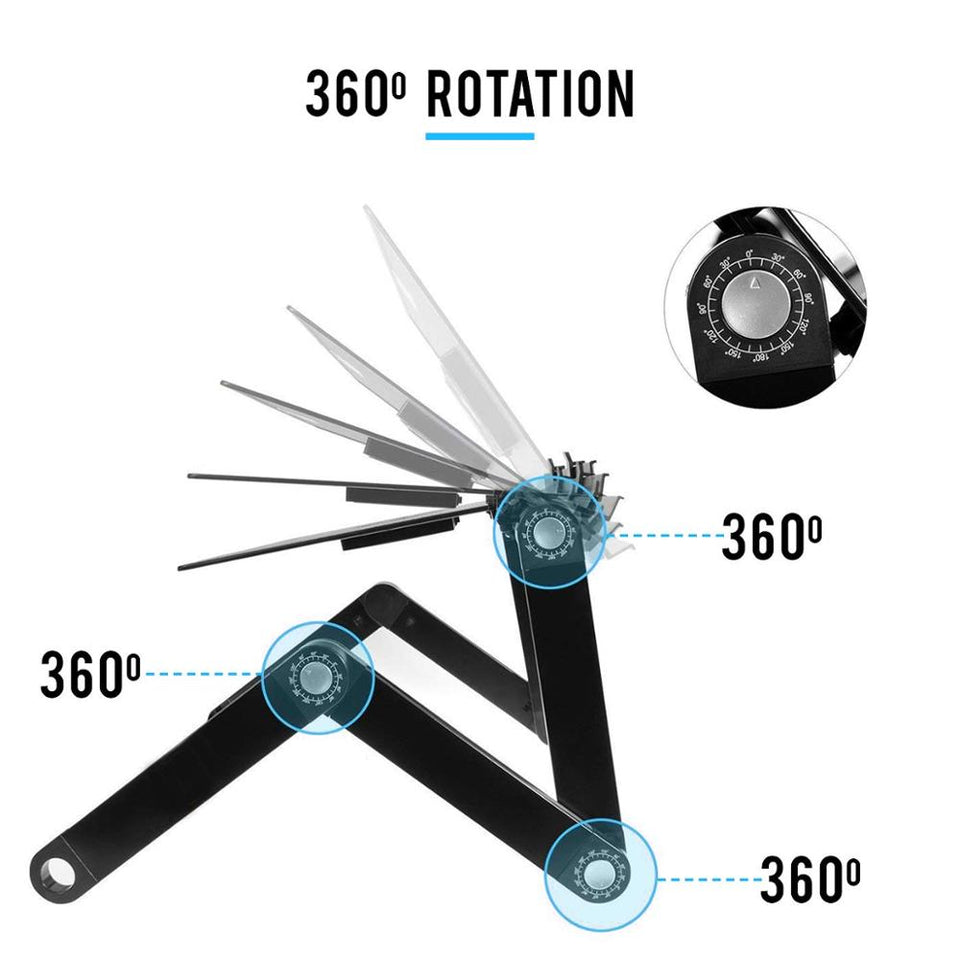 Adjustable Laptop Desk with Cooling Fan Portable