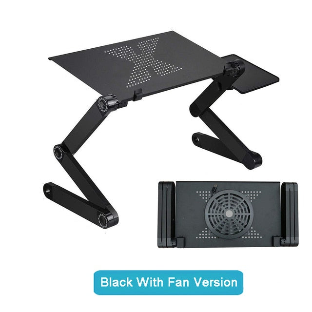 Adjustable Laptop Desk with Cooling Fan Portable