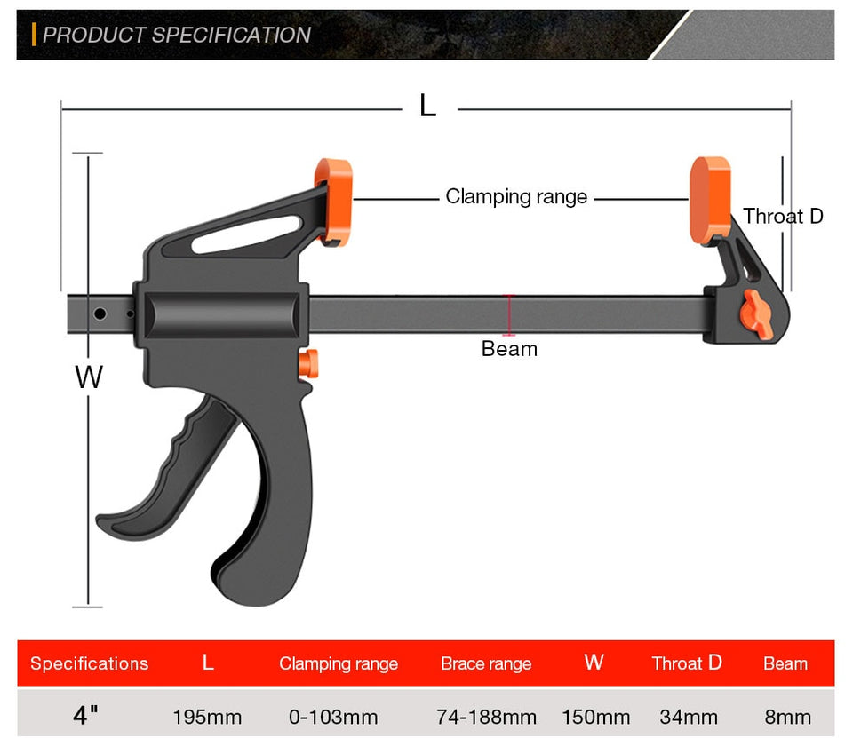 DTBD Spreader Work Bar Clamp