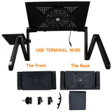 Adjustable Laptop Desk with Cooling Fan Portable