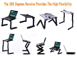 Adjustable Laptop Desk with Cooling Fan Portable