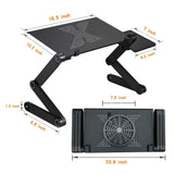 Adjustable Laptop Desk with Cooling Fan Portable