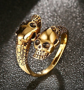 Unisex Snake Ring Vintage Punk Style