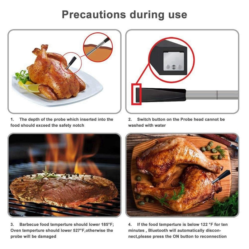 Wireless Meat Food Steak Thermometer